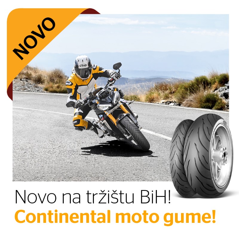 Novo na bh. tržištu: Maja Gume i Continental nude vrhunske moto gume u 80 različitih dimenzija